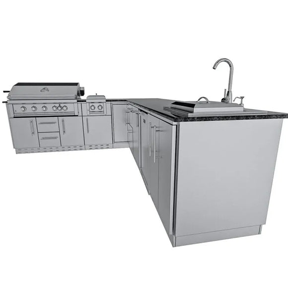 Sunstone L-Shaped 8.1' x 11' THE RANCHER Outdoor Kitchen Package
