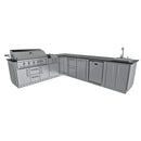 Sunstone L-Shaped 8.1' x 11' THE RANCHER Outdoor Kitchen Package
