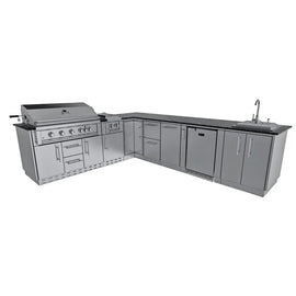 Sunstone L-Shaped 8.1' x 11' THE RANCHER Outdoor Kitchen Package