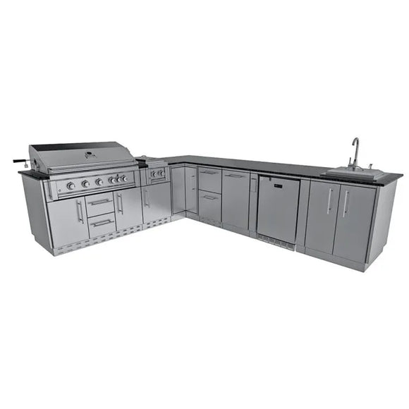 Sunstone L-Shaped 8.1' x 11' THE RANCHER Outdoor Kitchen Package