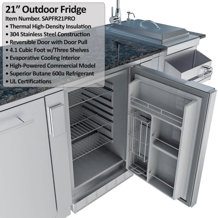 Sunstone The Savanna 16 Foot 60° Outdoor Kitchen Cabinet Package