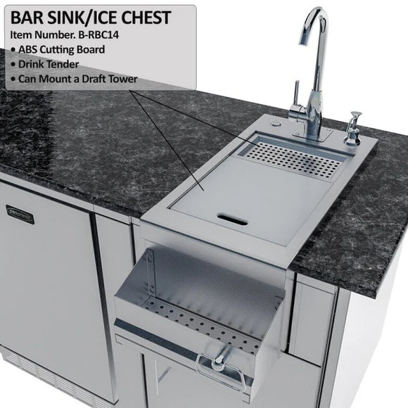 Sunstone The Savanna 16 Foot 60° Outdoor Kitchen Cabinet Package