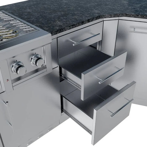 Sunstone The Savanna 16 Foot 60° Outdoor Kitchen Cabinet Package