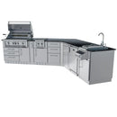 Sunstone The Savanna 16 Foot 60° Outdoor Kitchen Cabinet Package