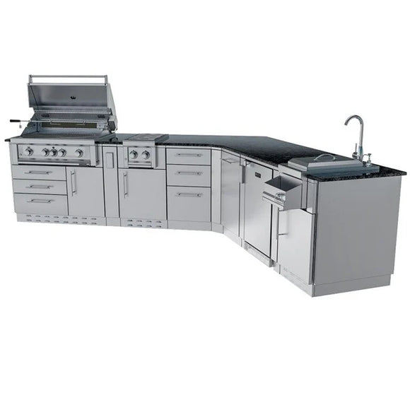 Sunstone The Savanna 16 Foot 60° Outdoor Kitchen Cabinet Package