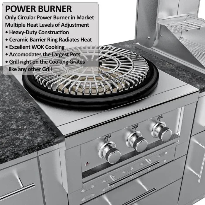 Sunstone The Texajun 9 Ft Cajun Outdoor Cabinet Kitchen Island