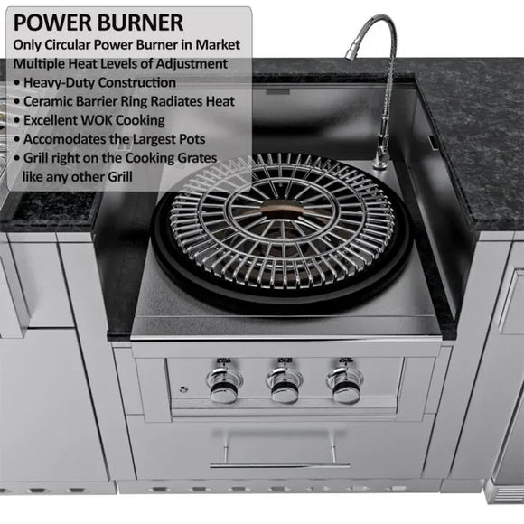 Sunstone The Texajun 9 Ft Cajun Outdoor Cabinet Kitchen Island