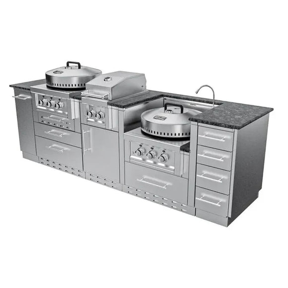 Sunstone The Texajun 9 Ft Cajun Outdoor Cabinet Kitchen Island