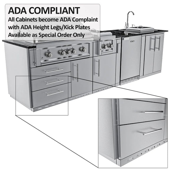 Sunstone Hill Country 13 Ft 6 In Outdoor Kitchen Cabinet Island