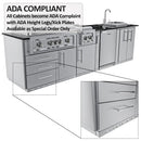 Sunstone The Dallas 14' Outdoor Cabinet Island Package w/ Gas Hybrid Grill