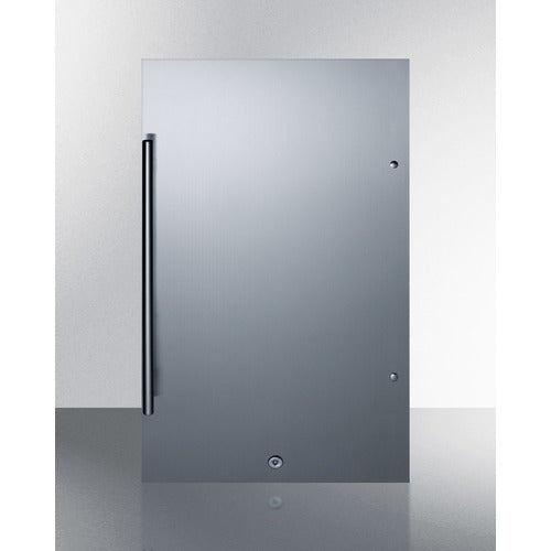 Summit 19 Inch Outdoor ADA Refrigerator with Solid Door and Lock
