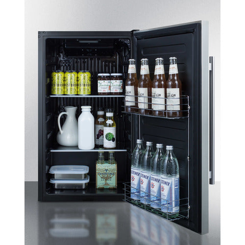 Summit 19 Inch Outdoor ADA Refrigerator with Solid Door and Lock