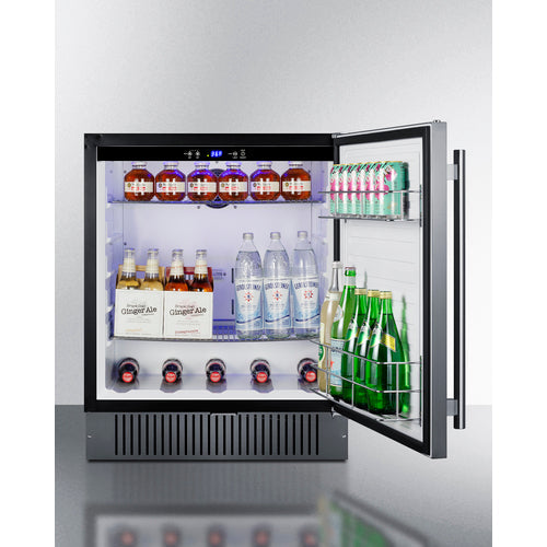 Summit 27 Inch Outdoor Refrigerator with Solid Door and Lock