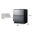 Summit 27 Inch Outdoor Refrigerator with Drawers