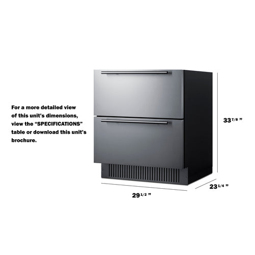 Summit 30 Inch Outdoor Refrigerator with Drawers