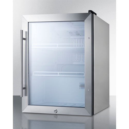 Summit 18 Inch Outdoor Beverage with Glass Door and Lock