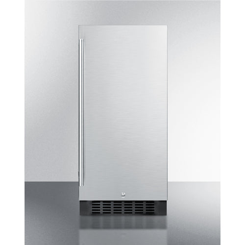 Summit 15 Inch Outdoor Refrigerator with Solid Door and Lock 