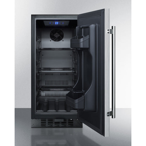 Summit 15 Inch Outdoor Refrigerator with Solid Door and Lock 
