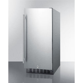 Summit 15 Inch Outdoor Refrigerator with Solid Door and Lock 