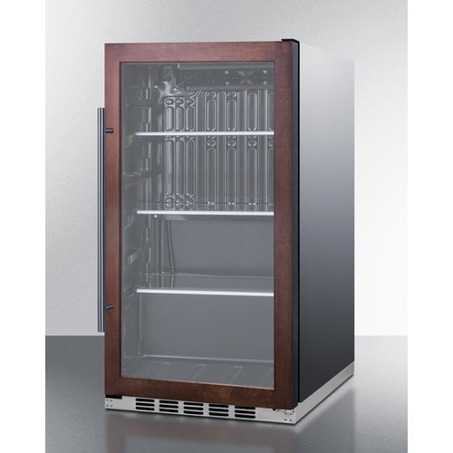 Summit 19 Inch Outdoor Beverage Center with Panel Ready Glass Door 
