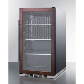 Summit 19 Inch Outdoor Beverage Center with Panel Ready Glass Door 