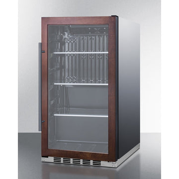 Summit 19 Inch Outdoor Beverage Center with Panel Ready Glass Door 