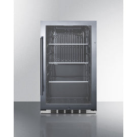 Summit 19 Inch Outdoor Beverage Center with Glass Door 