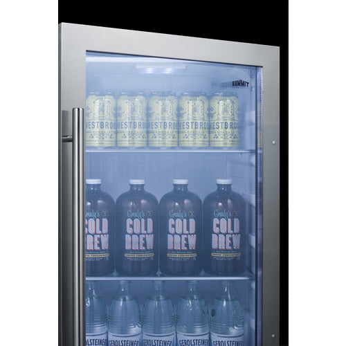 Summit 19 Inch Outdoor ADA Beverage Center with Glass Door and Lock