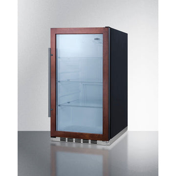 Summit 19 Inch Outdoor Beverage Cooler with Panel Ready Glass Door