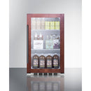 Summit 19 Inch Outdoor Beverage Cooler with Panel Ready Glass Door