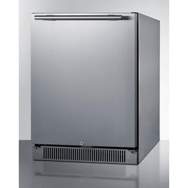 Summit 24 Inch Outdoor Refrigerator with Solid Door and Lock