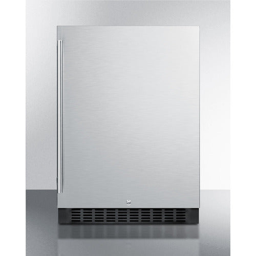 Summit 24 Inch Outdoor Refrigerator with Solid Door and Lock