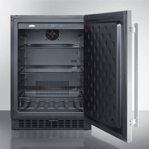 Summit 24 Inch Outdoor Refrigerator with Solid Door and Lock