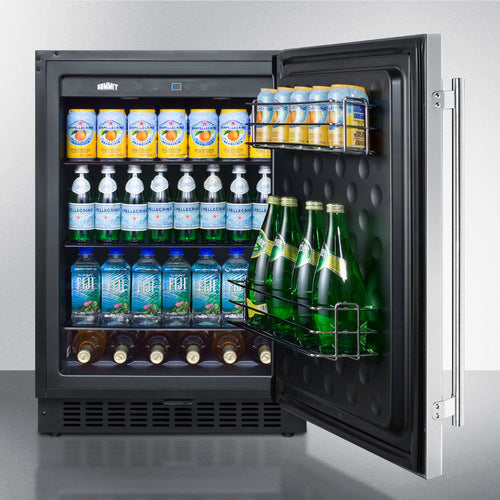 Summit 24 Inch Outdoor Refrigerator with Solid Door and Lock