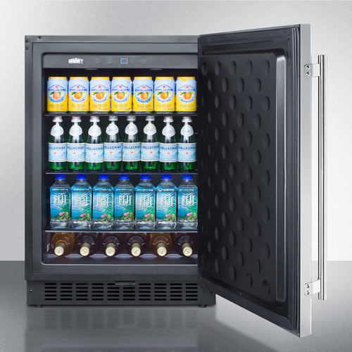 Summit 24 Inch Outdoor Refrigerator with Solid Door and Lock