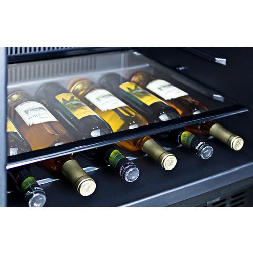 Summit 24 Inch Outdoor Refrigerator with Solid Door and Lock