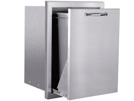 American Made Grills 20 Inch Trash or Liquid Propane Tank Pullout Drawer withh Masonry Frame Return