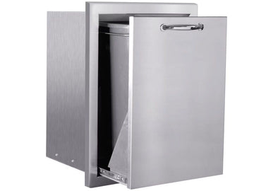 American Made Grills 20 Inch Trash or Liquid Propane Tank Pullout Drawer withh Masonry Frame Return