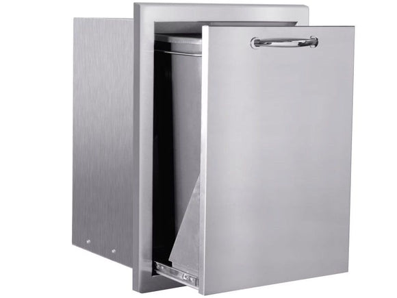 American Made Grills 20 Inch Trash or Liquid Propane Tank Pullout Drawer withh Masonry Frame Return