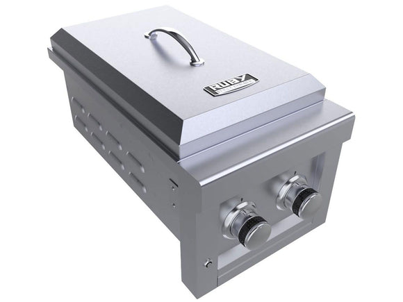 Sunstone Ruby Series 13-Inch Double Burner – Slide-In Outdoor Cooktop