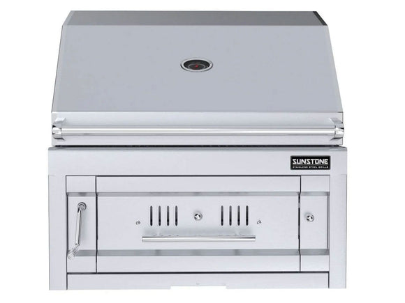 Sunstone Series 28-Inch Built-In Charcoal BBQ Grill