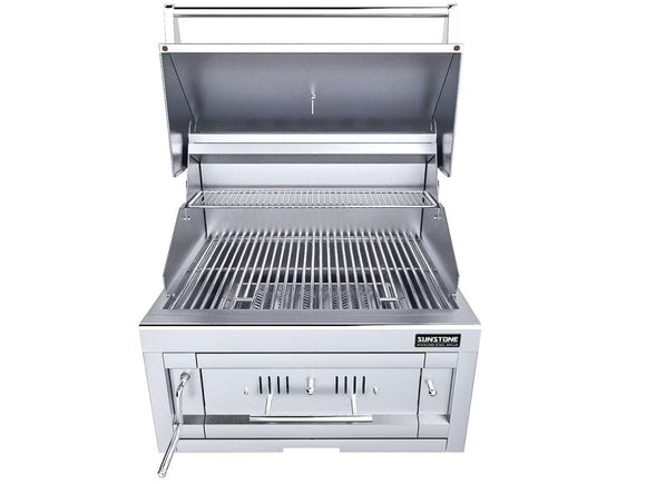 Sunstone Series 28-Inch Built-In Charcoal BBQ Grill