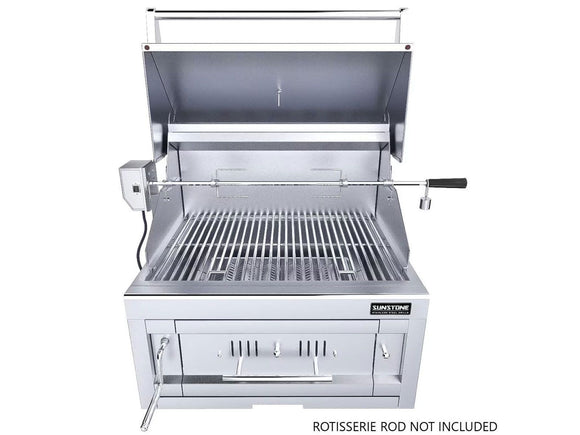 Sunstone Series 28-Inch Built-In Charcoal BBQ Grill