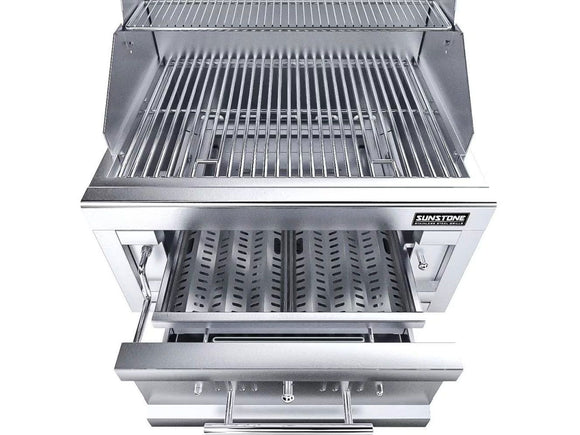 Sunstone Series 28-Inch Built-In Charcoal BBQ Grill