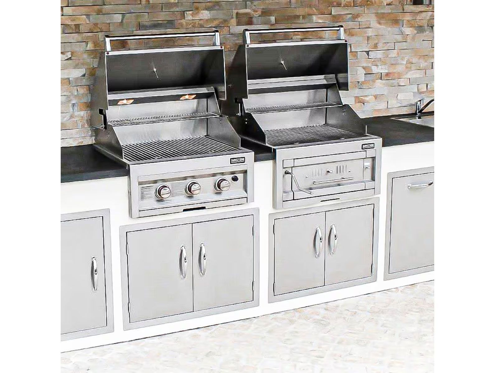 Sunstone Series 28-Inch Built-In Charcoal BBQ Grill
