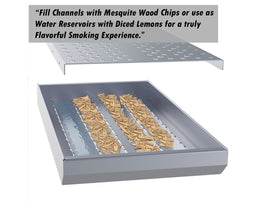 Sunstone 10 Inch Wide Charcoal Tray with Removable Panel