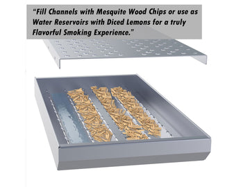 Sunstone 10 Inch Wide Charcoal Tray with Removable Panel