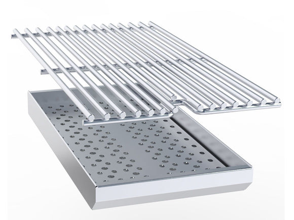 Sunstone 10 Inch Wide Charcoal Tray with Removable Panel