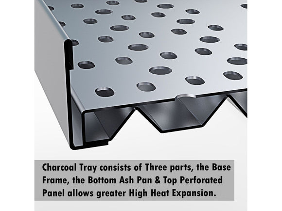 Sunstone 10 Inch Wide Charcoal Tray with Removable Panel