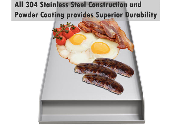 Sunstone 10 Inch Stainless Steel Griddle with Oil Reservoir
